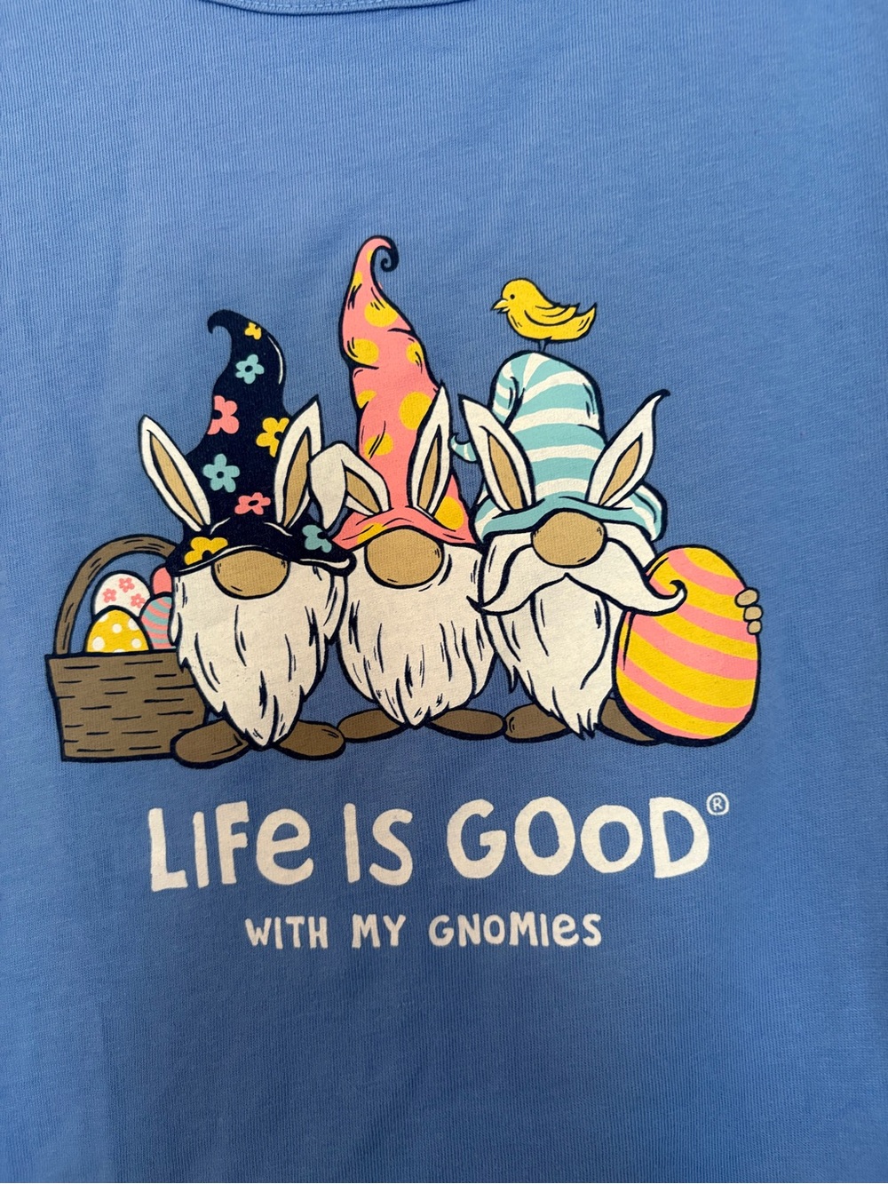 Life Is Good With My Gnomies Women's Blue Gnome Graphic Crusher Tank Top XXL - Picture 2 of 9